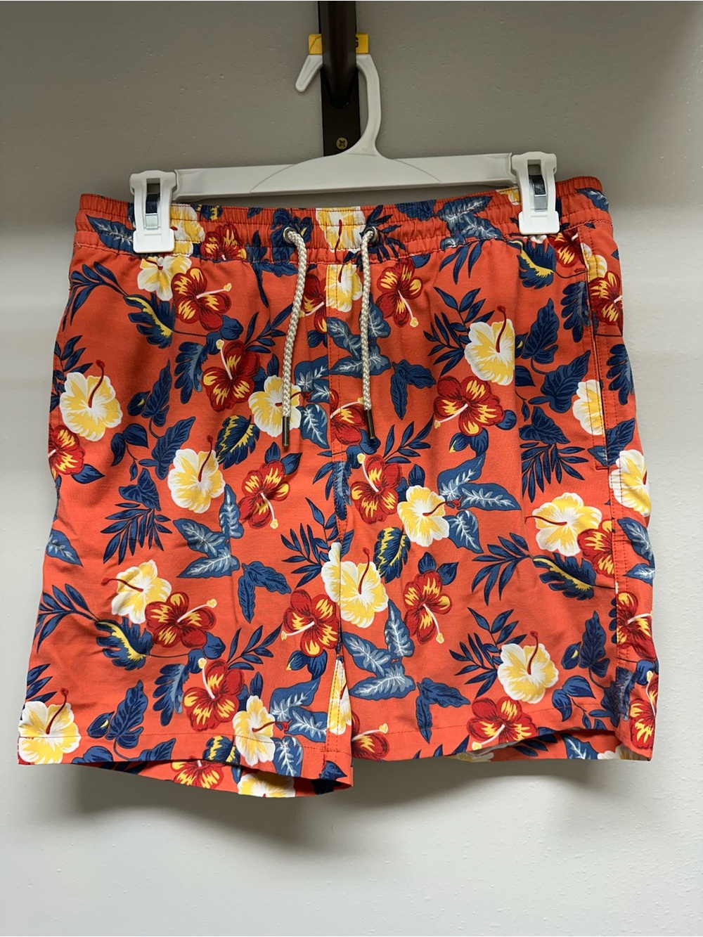 Fair Harbor Kids Orange Floral Swim Board Shorts